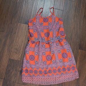 Pixley Vibrant reddish orange sleeveless sundress size XL